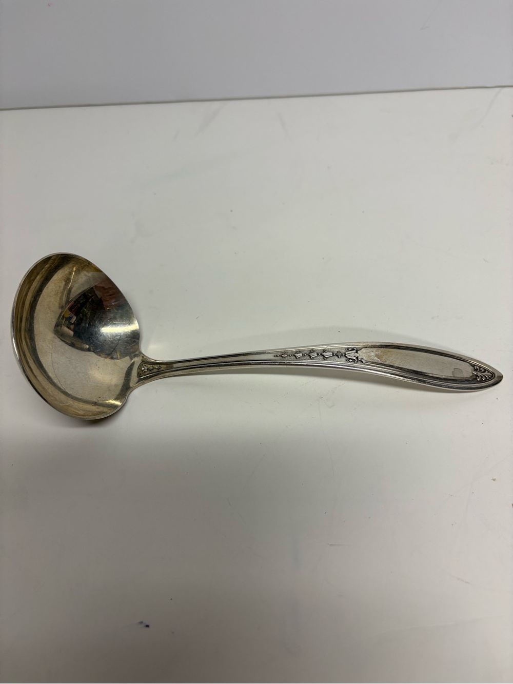 Vintage Roger’s Silverplate Gravy Ladle Floral Scroll